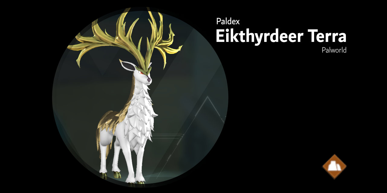 Eikthyrdeer Terra 037B – Palworld Active Skills, Location, Breeding Pairs, & Drops