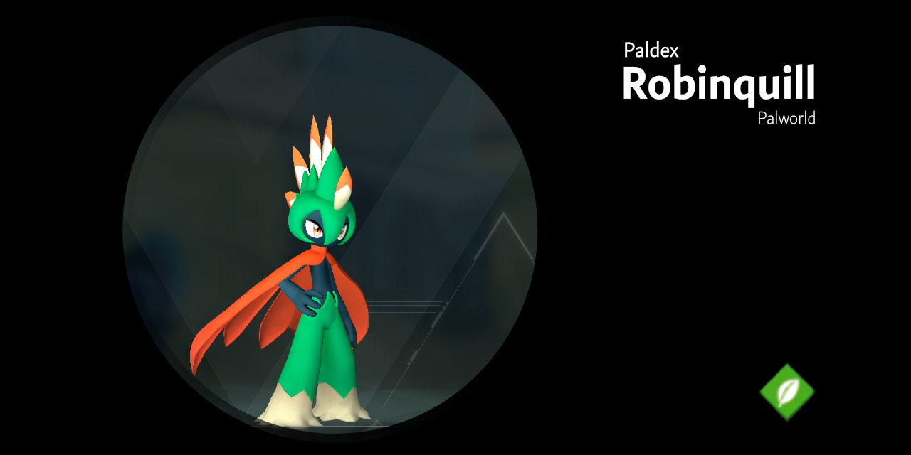 Robinquill 048 – Palworld Active Skills, Location, Breeding Pairs, & Drops