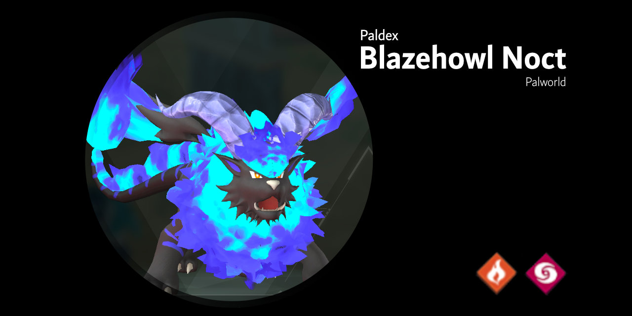 Blazehowl Noct 084 – Palworld Active Skills, Location, Breeding Pairs, & Drops